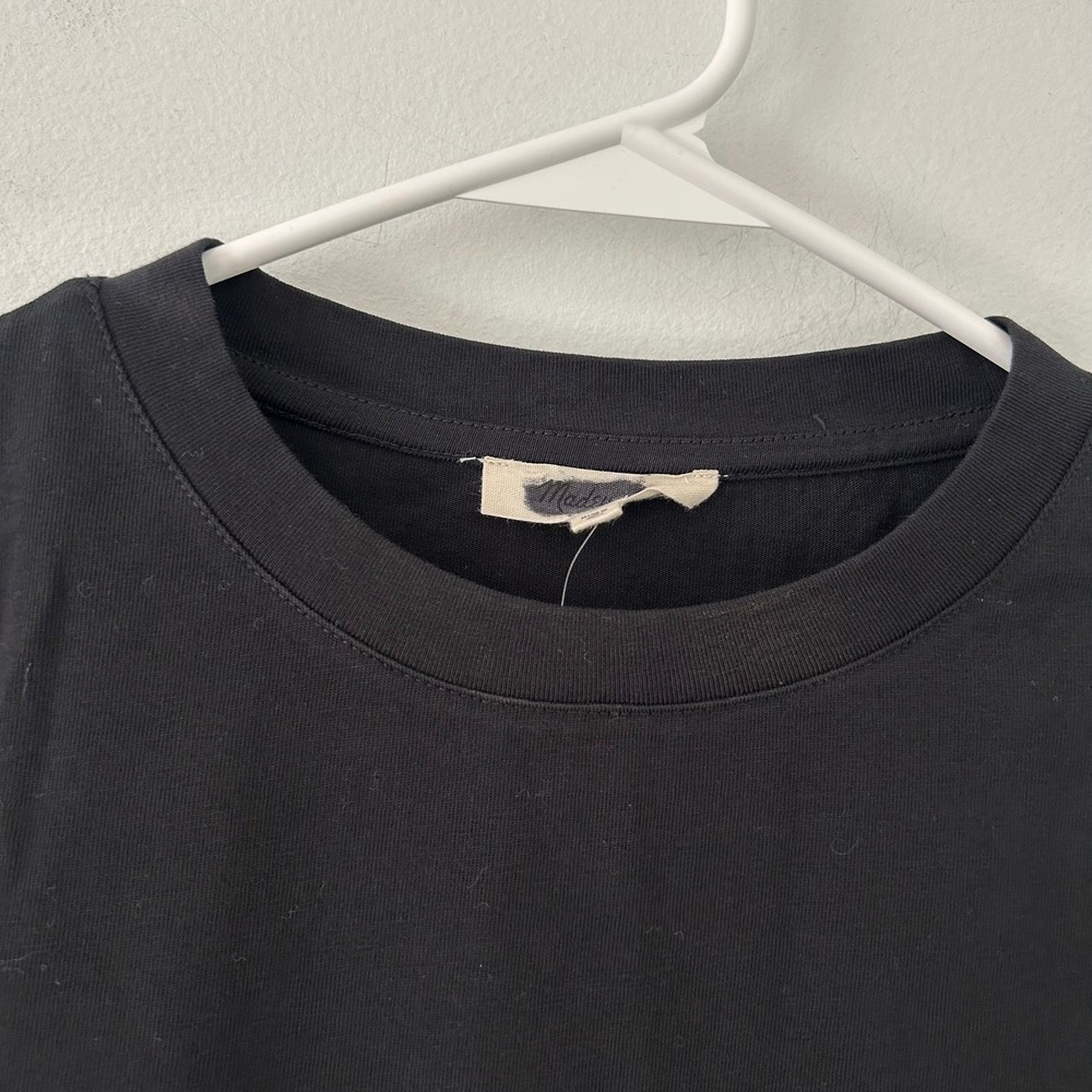 Madewell Women's Black Puff Sleeve Crewneck Knit Top Size S Small New - Picture 3 of 9